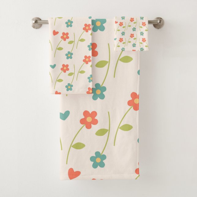 Conjunto De Toalhas Daisy Pattern (Insitu)