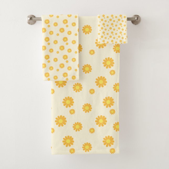 Conjunto De Toalhas Daisy Yellow (Insitu)