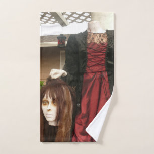 Conjunto De Toalhas Dama gótica sem cabeça decorada de Halloween