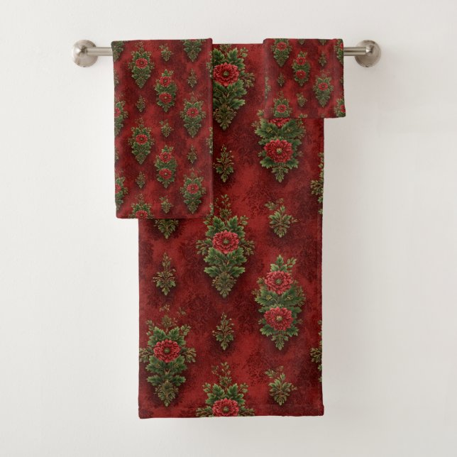 Conjunto De Toalhas Damascado Festivo (Insitu)