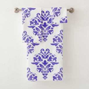 Conjunto De Toalhas Damasco da lavanda no branco ou no algum grupo de