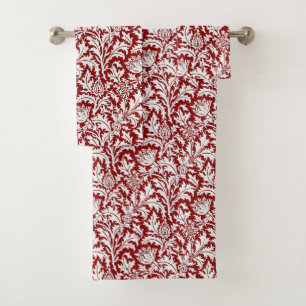 Conjunto De Toalhas Damasco do cardo de William Morris, obscuridade -