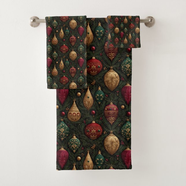 Conjunto De Toalhas Damasso Festivo  (Insitu)