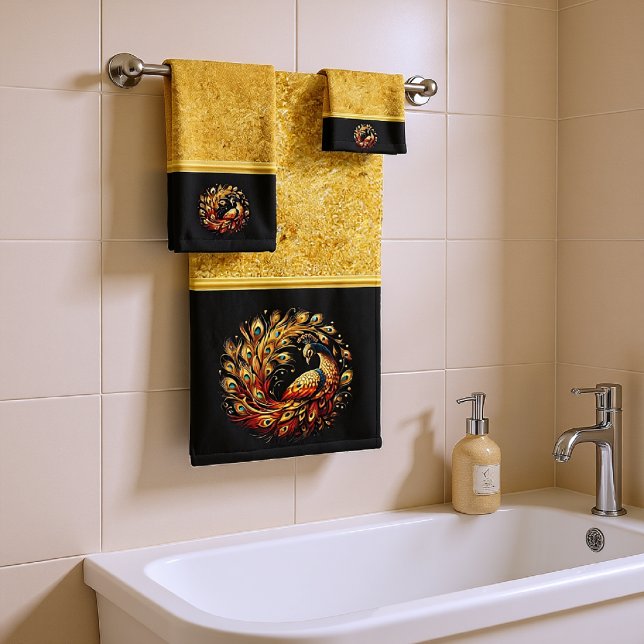 Conjunto De Toalhas dança Colorida Peacock (Criador carregado)