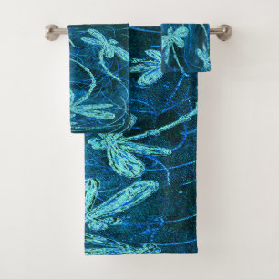 Conjunto de Toalhas Dança Libélula Azul Tango