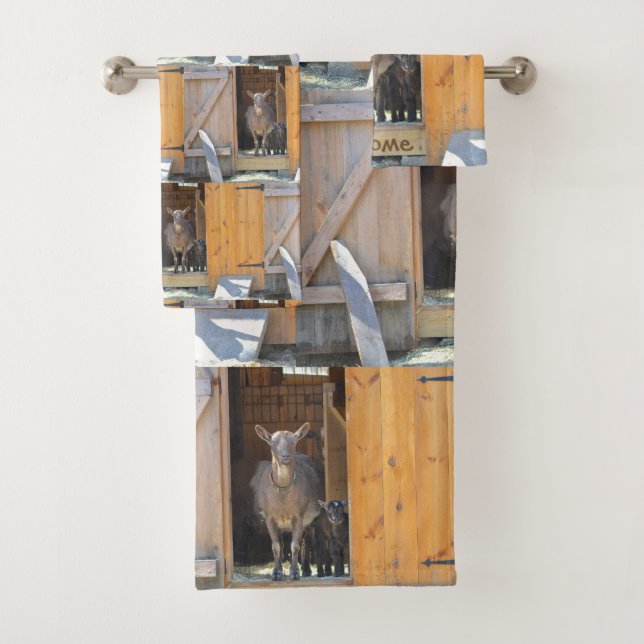Conjunto De Toalhas Dando boas-vindas a cabras (Insitu)
