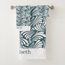 Dark Teal Art Nouveau