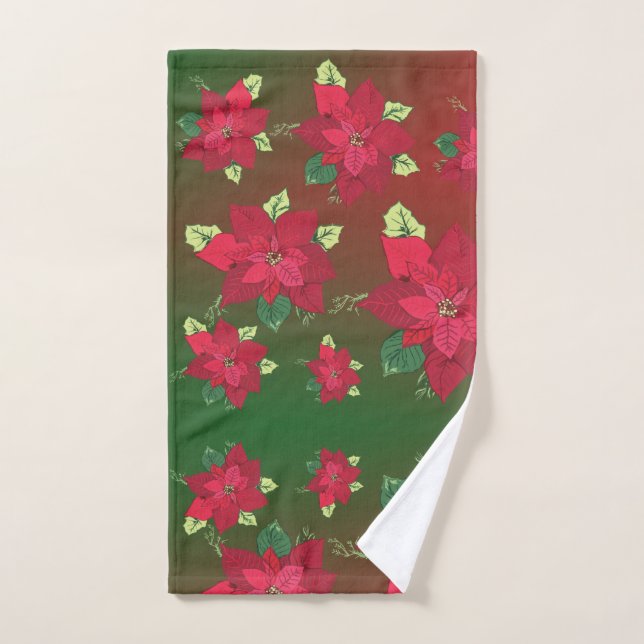 Conjunto de Toalhas das Flores de Natal (Toalha de mão)