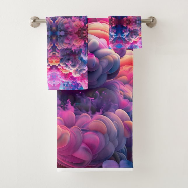 Conjunto de toalhas de Abstrato de espiral vibrant (Insitu)