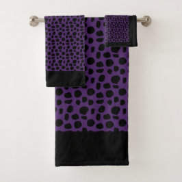 Conjunto de Toalhas de Algodão Pó-Púrpura Exótico