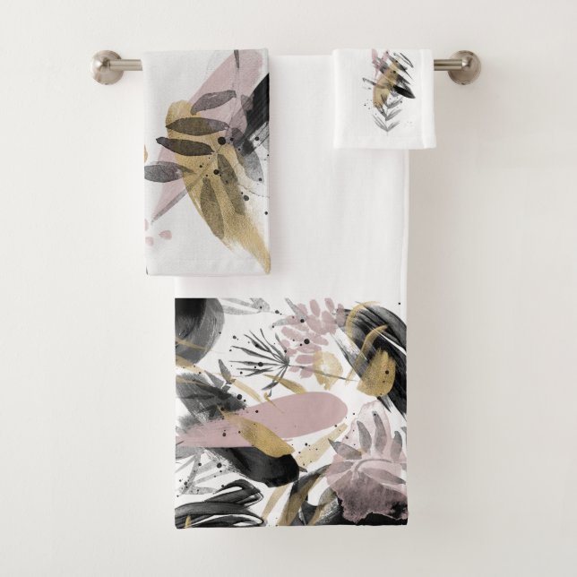 Conjunto de Toalhas de Aquarela de Abstrato de Tra (Insitu)