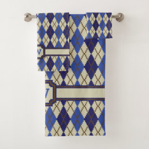 Conjunto de Toalhas de Argyle de Blueberry Scone