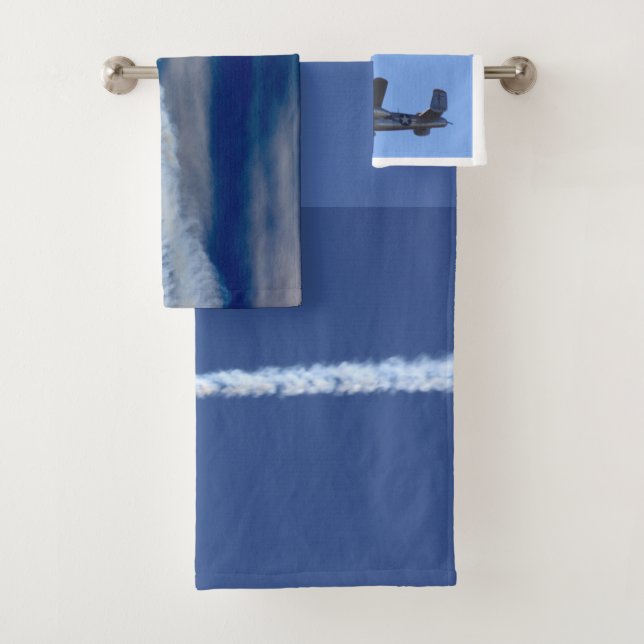 conjunto de toalhas de aviões de guerra (Insitu)