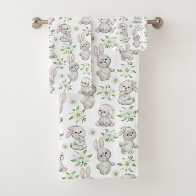 Conjunto de Toalhas de Bandas de Bunnies de Páscoa (Insitu)