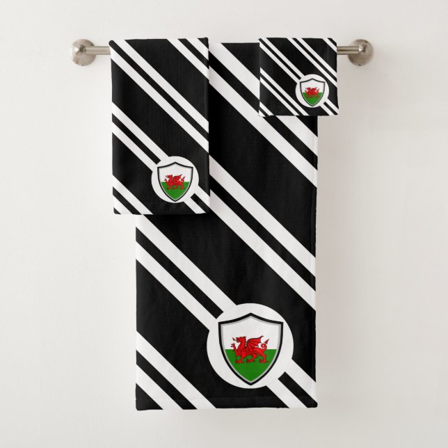 Conjunto de toalhas de bandeiras do escudo galês (Insitu)