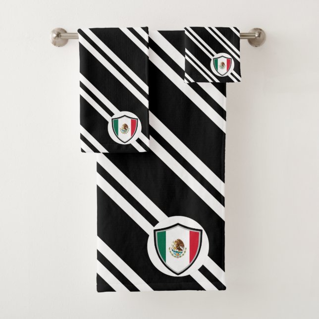 Conjunto de toalhas de bandeiras do escudo mexican (Insitu)