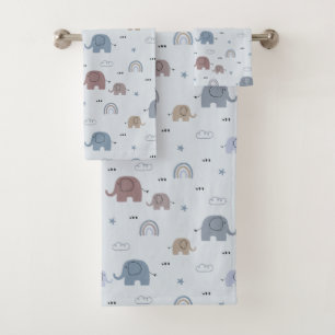 Conjunto de Toalhas de Bandeja de Elefante para Ma