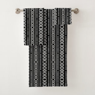 Conjunto de toalhas de banheira preto-africana