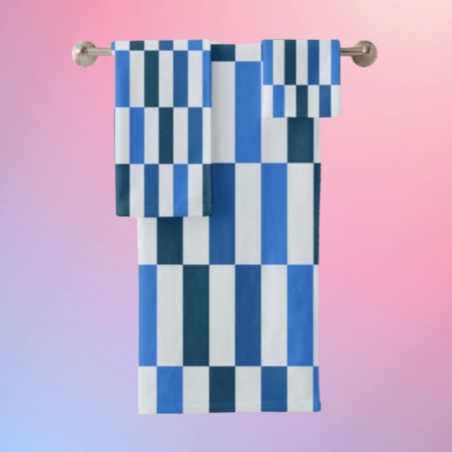 Conjunto de Toalhas de Banheiro Blue Line Flow (Criador carregado)