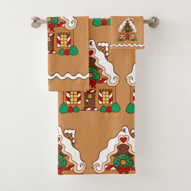 Conjunto de Toalhas de Banheiro Casa de Biscoito d (Insitu)