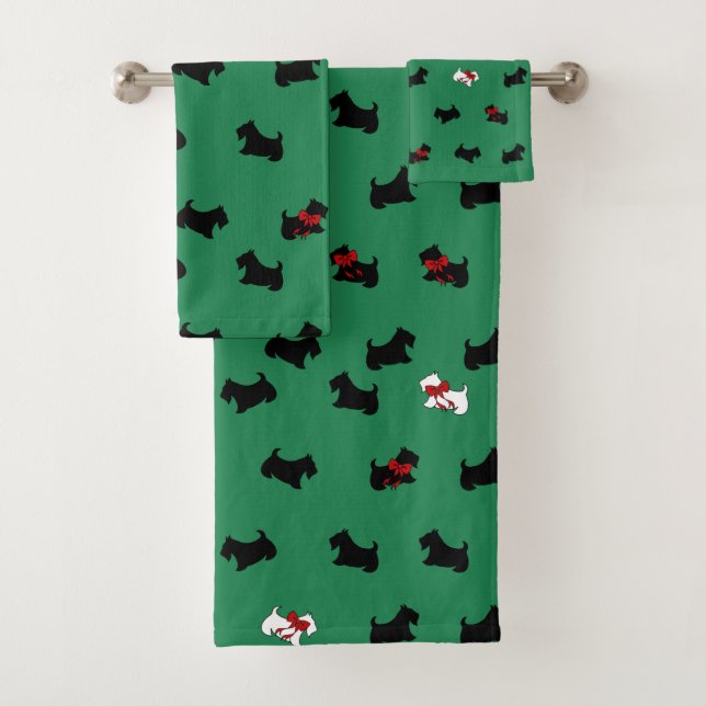 Conjunto de toalhas de banheiro Christmas Scottish (Insitu)
