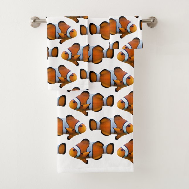 Conjunto de Toalhas de Banheiro Clownfish Frenzy (Insitu)