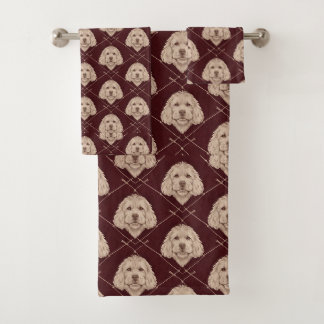 Conjunto de Toalhas de Banheiro Cockapoo com Padrã