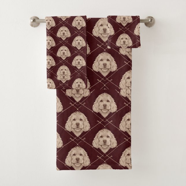 Conjunto de Toalhas de Banheiro Cockapoo com Padrã (Insitu)
