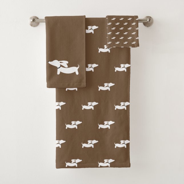 Conjunto de Toalhas de Banheiro Dachshund | 3 Piec (Insitu)
