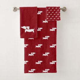 Conjunto de Toalhas de Banheiro Dachshund | 3 Piec