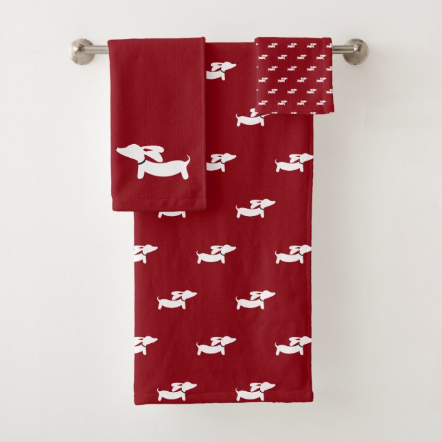 Conjunto de Toalhas de Banheiro Dachshund | 3 Piec (Insitu)