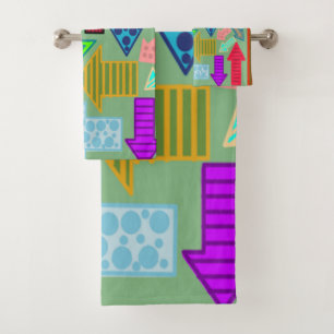 Conjunto de Toalhas de Banheiro das Setas