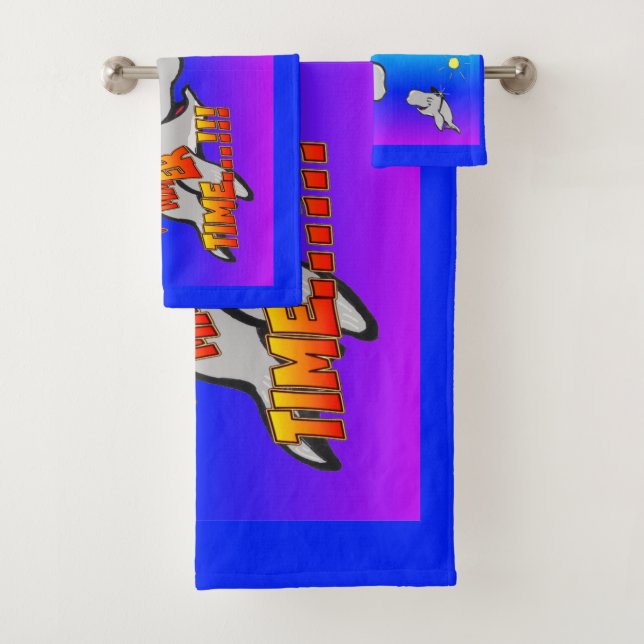 Conjunto de Toalhas de Banheiro de Baleias de Verã (Insitu)