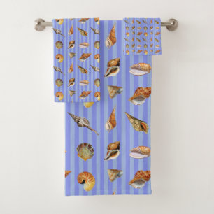 Conjunto de Toalhas de Banheiro de Seashell Vintag