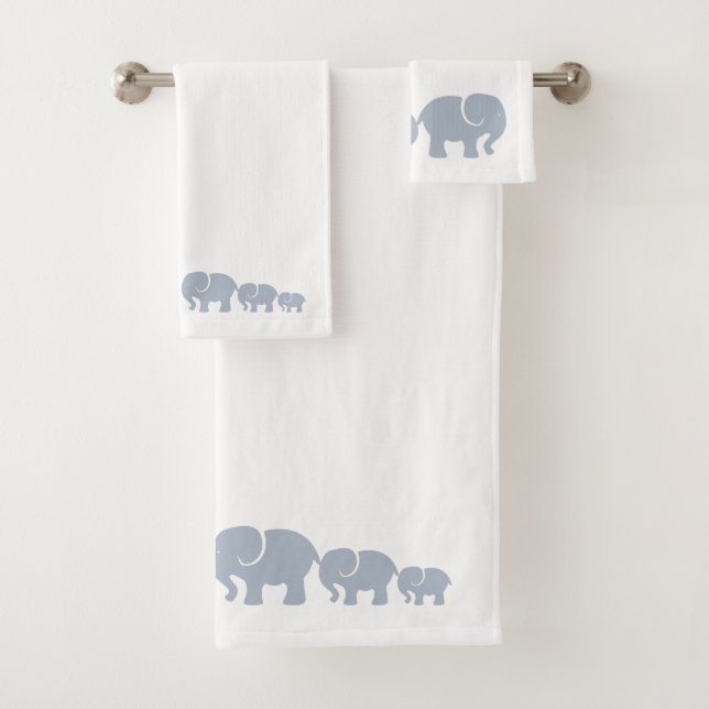 Conjunto de Toalhas de Banheiro Elefante Cinza (Insitu)