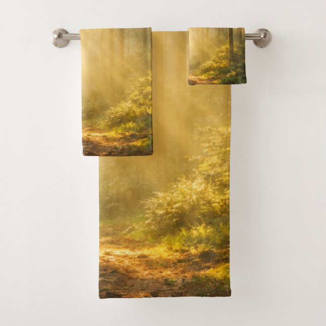 Conjunto de Toalhas de Banheiro Floresta Luz Solar (Insitu)