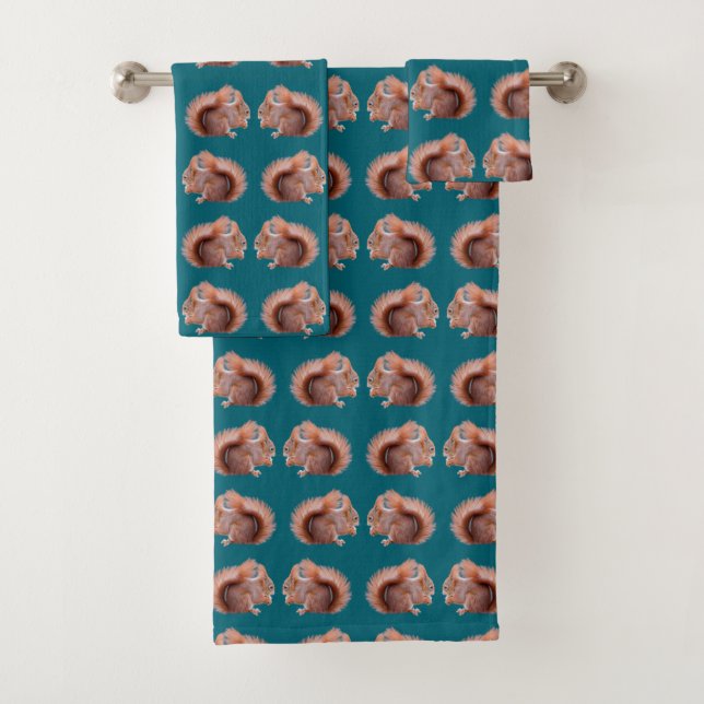 Conjunto de Toalhas de Banheiro Frenesi de Esquilo (Insitu)