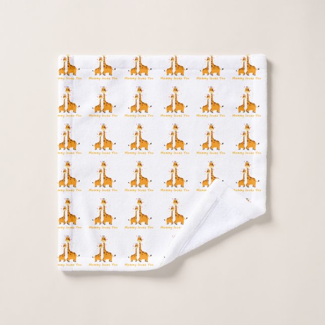 Conjunto de Toalhas de Banheiro Girafa Fofa (Pano de lavar)