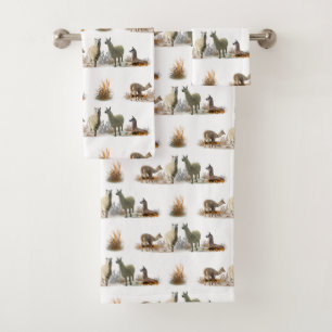 Conjunto de Toalhas de Banheiro Llama Meadow (esco