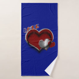 Conjunto de Toalhas de Banheiro Real Coração Magic