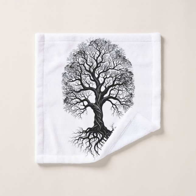 Conjunto de Toalhas de Banheiro Zen Árvore da Vida (Pano de lavar)