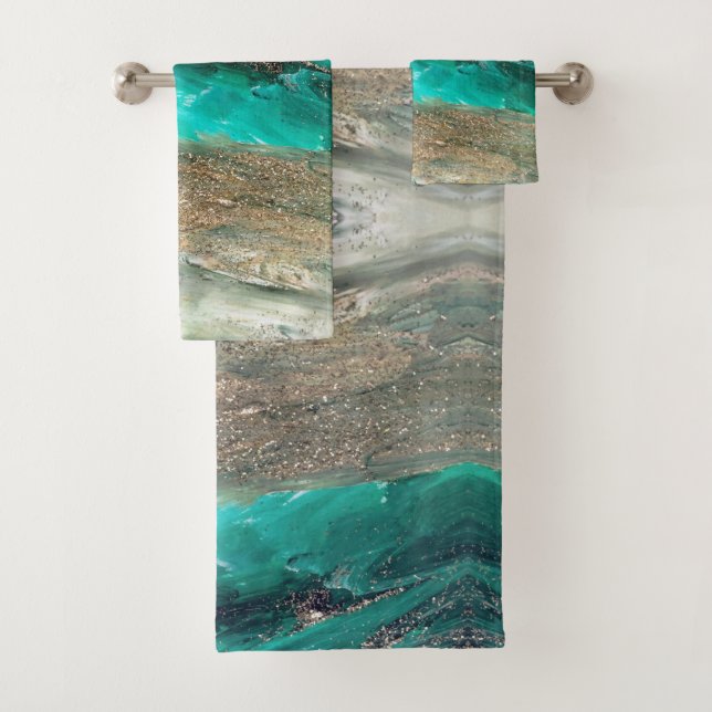 Conjunto de Toalhas de Banho Abstratas Artísticas  (Insitu)