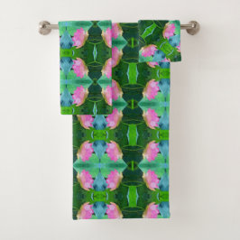 Conjunto de toalhas de banho - Abstrato de Lotus R