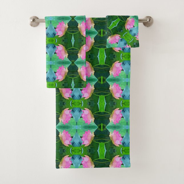 Conjunto de toalhas de banho - Abstrato de Lotus R (Insitu)