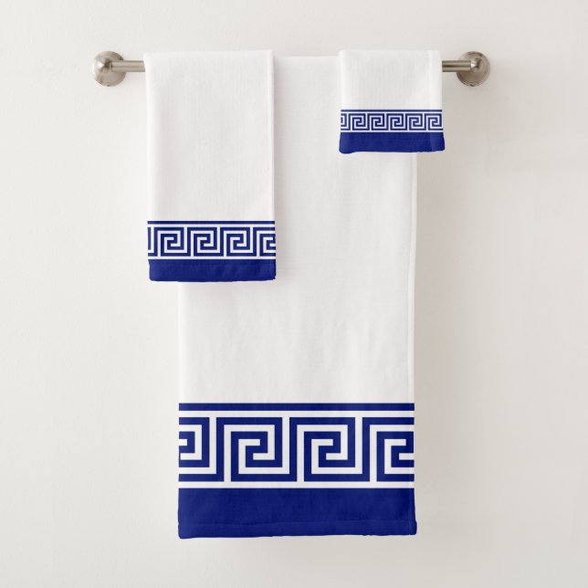 Conjunto de Toalhas de Banho Azul Real e Branco El (Insitu)