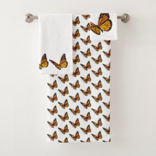 Conjunto de Toalhas de Banho - Borboletas Monarcas