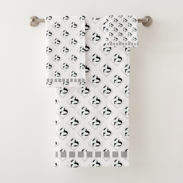 Conjunto de Toalhas de Banho Brancas com Recorte d (Insitu)