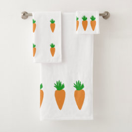 Conjunto de toalhas de banho "Cenouras"