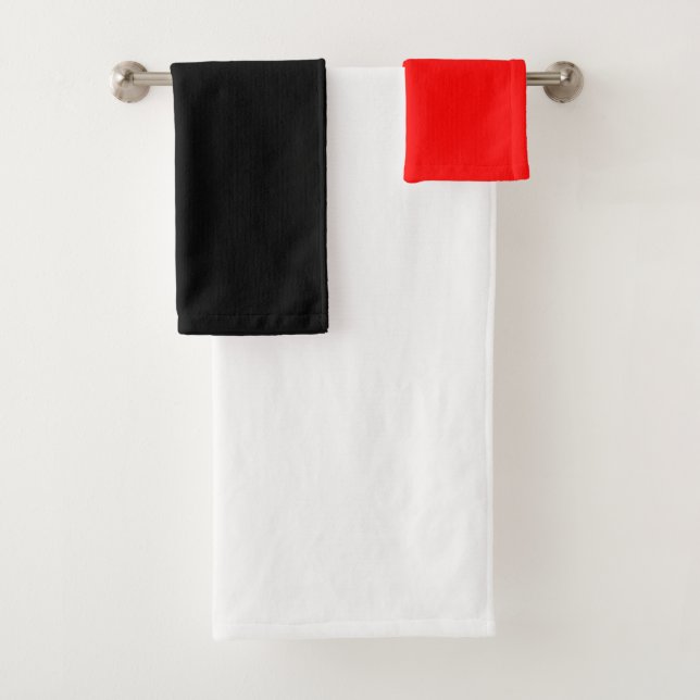 Conjunto de Toalhas de Banho Chic Brancas, Pretas  (Insitu)