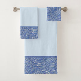 Conjunto de toalhas de banho com acabamento em pad